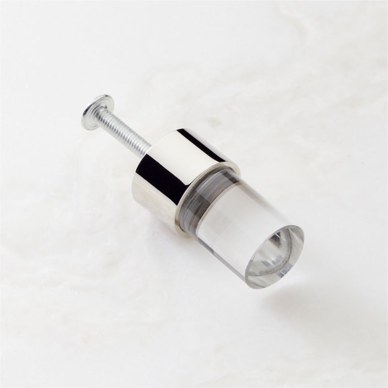 Flynn Polished Nickel and Crystal Knob - image 3 of 7