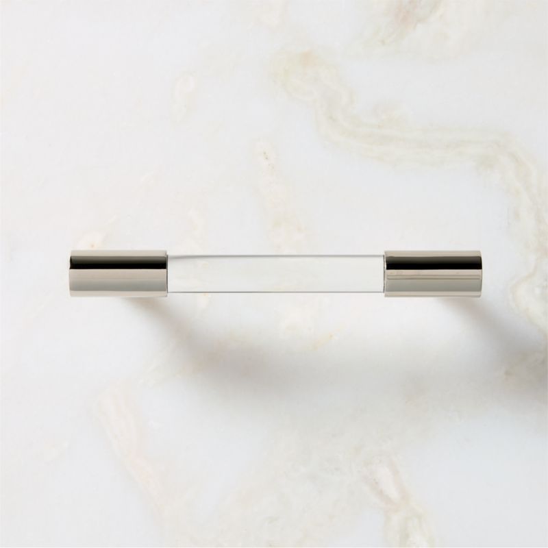 Flynn Polished Nickel and Crystal Cabinet Handle 4" - image 1 of 5