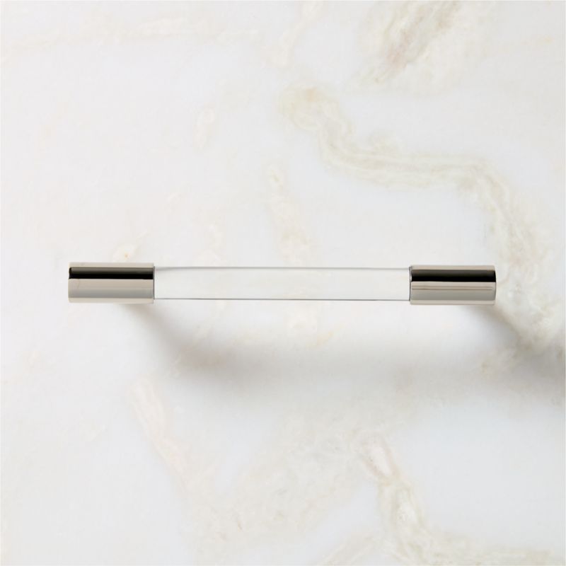 Flynn Polished Nickel and Crystal Cabinet Handle 5" - image 1 of 6