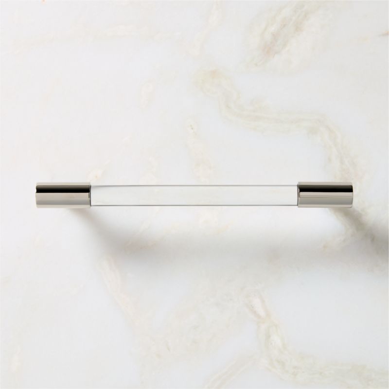 Flynn Polished Nickel and Crystal Cabinet Handle 6" - image 1 of 6