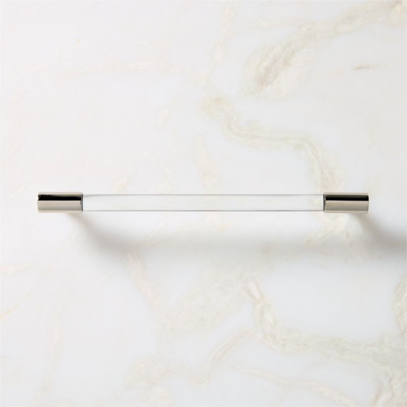 Flynn Polished Nickel and Crystal Cabinet Handle 8" - image 1 of 6