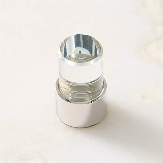 Flynn Polished Nickel and Crystal Cabinet Knob 0.75"
