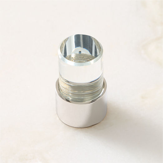 Flynn Polished Nickel and Crystal Cabinet Knob 0.75"