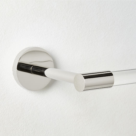 Flynn Crystal and Polished Nickel Wall-Mounted Toilet Paper Holder