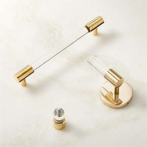 YORK IDEAL DOUBLE ROBE HOOK BRUSHED GOLD - Bathreno