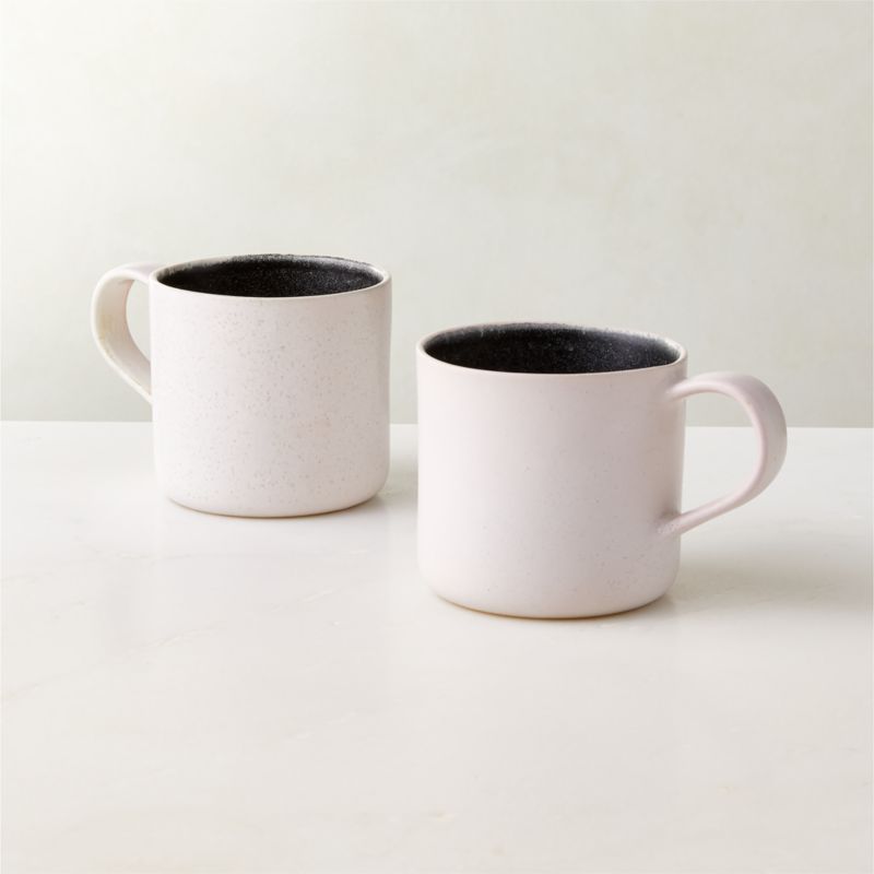 Fynn Black and White Coffee Mug with Reactive Glaze - image 1 of 3