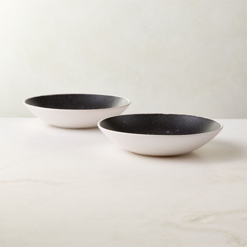 Fynn Black and White Pasta Bowl with Reactive Glaze - image 2 of 4