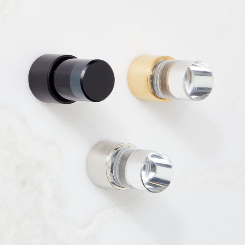 Flynn Polished Nickel and Crystal Knob + Reviews | CB2