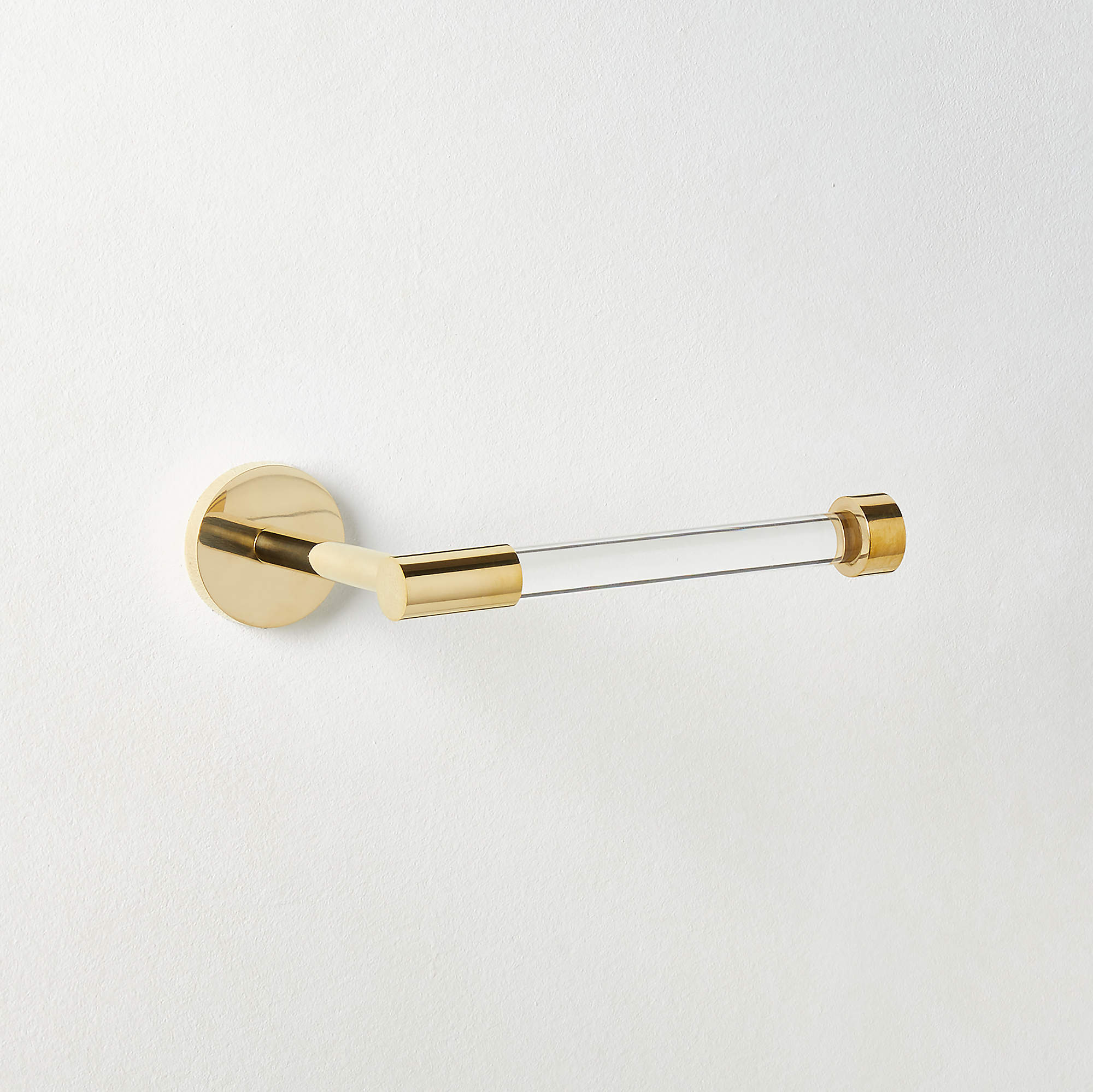 Flynn Modern Gold Toilet Paper Holder + Reviews CB2