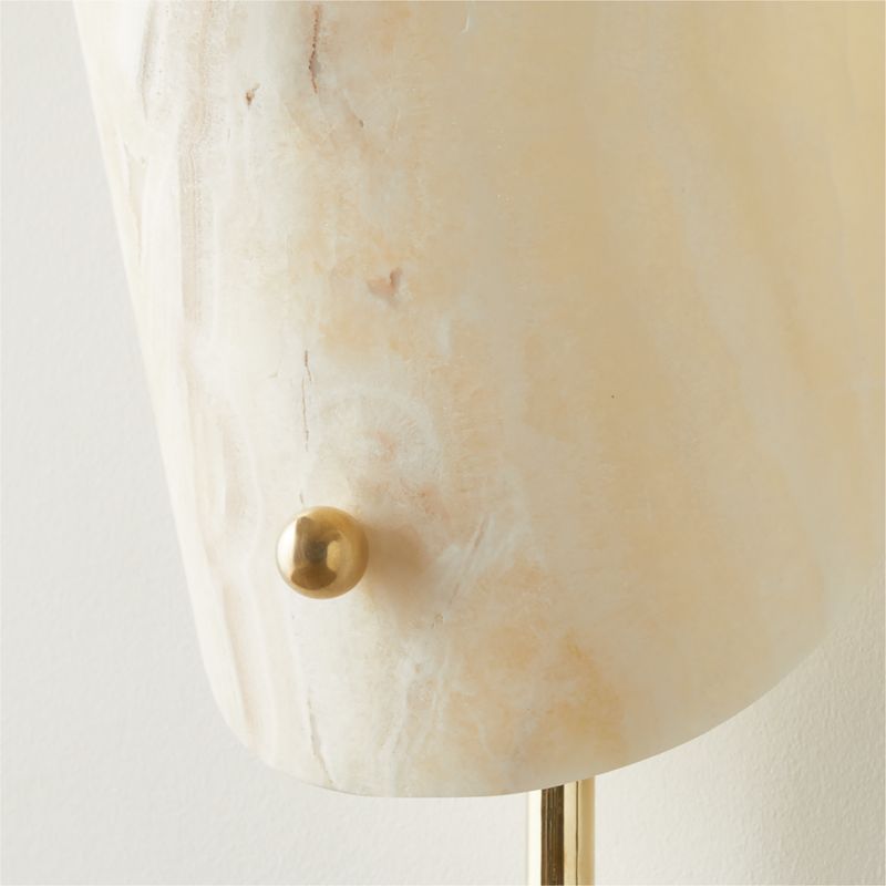 Fold Onyx and Brass Plug-In Wall Sconce Tall - image 3 of 5