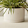 View Fold White Cement Indoor Planter with Tray Small - image 3 of 5