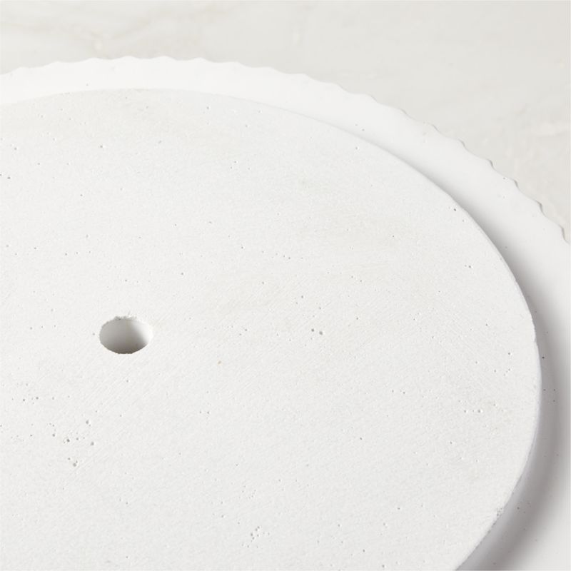 Fold White Cement Indoor Planter with Tray XL - image 4 of 5