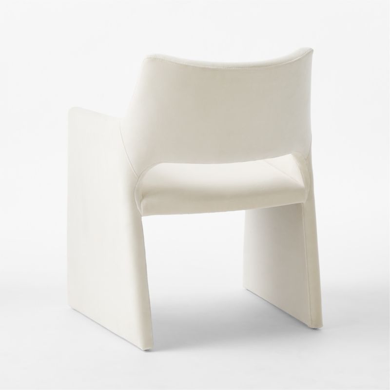 Foley Snow White Performance Velvet Dining Armchair - image 11 of 17