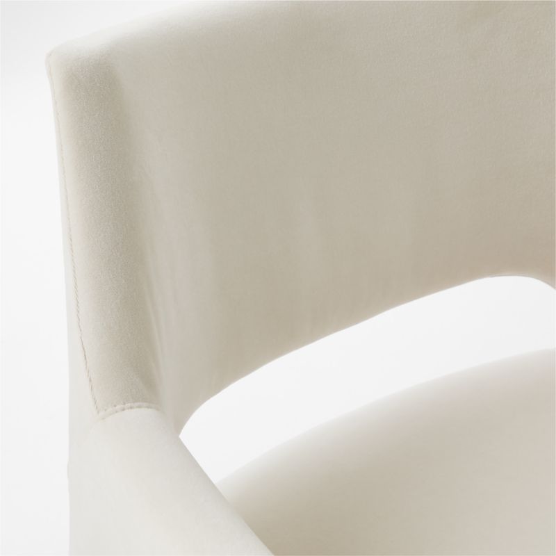 Foley Snow White Performance Velvet Dining Armchair - image 12 of 17