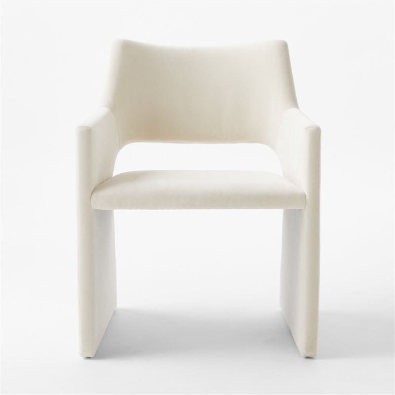 Foley Snow White Performance Velvet Dining Armchair - image 8 of 17