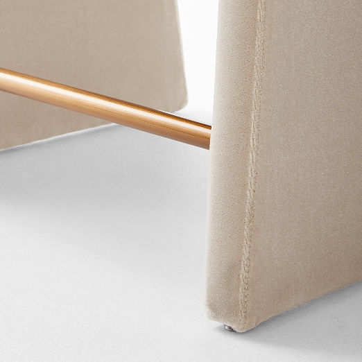 Foley Grey Faux Mohair Dining Counter Stool