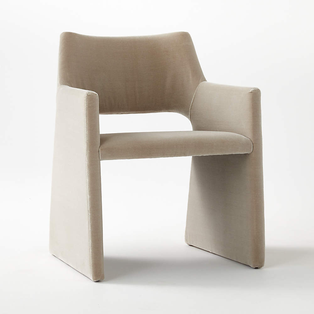 Стул lisette grey dining chair cb2 exclusive