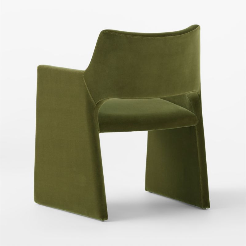 Foley Olive Green Velvet Dining Armchair - image 8 of 12