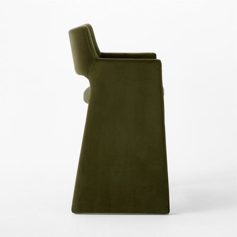 Foley Olive Green Velvet Counter Stool - image 3 of 6