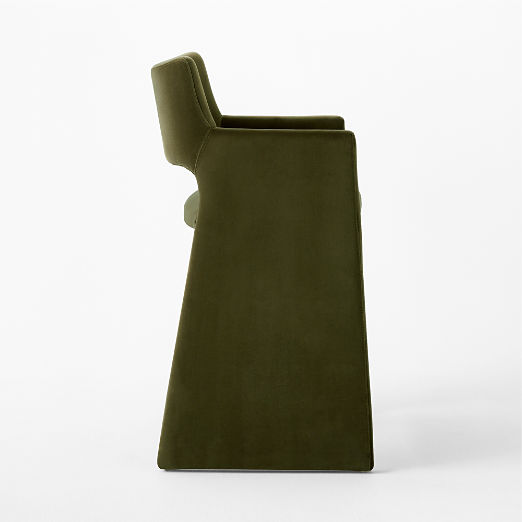 Foley Olive Green Velvet Counter Stool