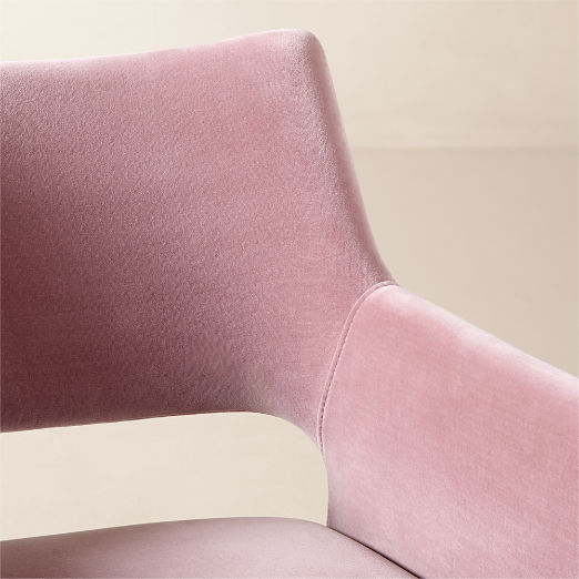 Foley Blush Pink Velvet Dining Chair