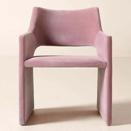 Foley Blush Pink Velvet Dining Chair