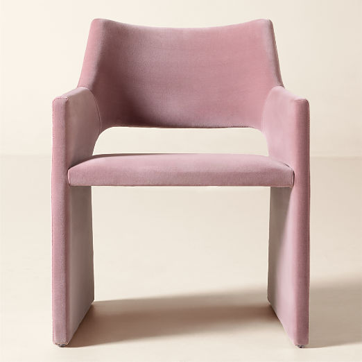 Foley Blush Pink Velvet Dining Chair