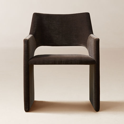 Foley Mink Velvet Dining Armchair