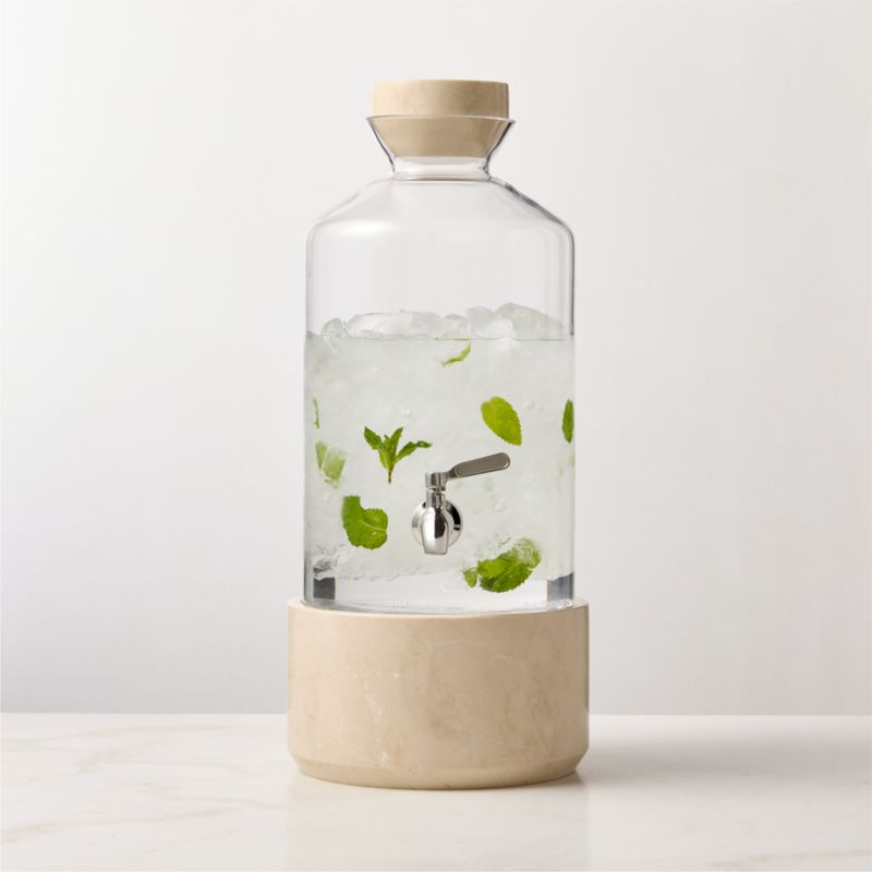 Fonte Marble and Glass Drink Dispenser - image 1 of 4