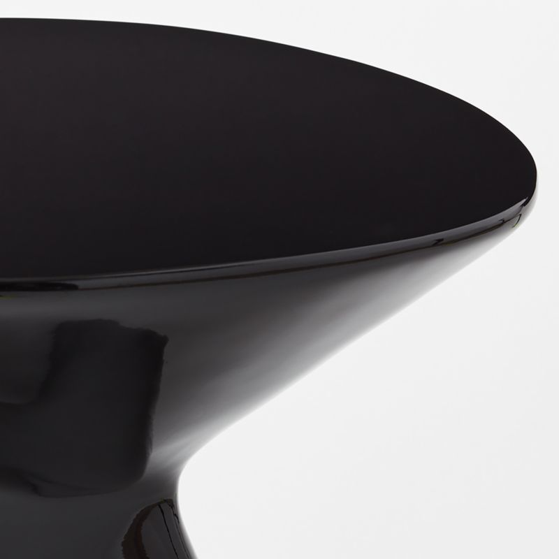 Forcella High-Gloss Black Cement Side Table - image 9 of 10