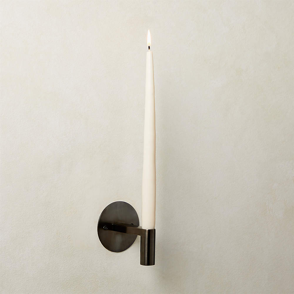 Forde Blackened Brass Wall Sconce Taper Candle Holder + Reviews