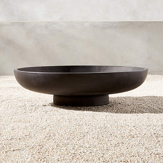 Form Black Cement Fire Pit