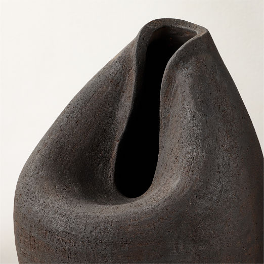 Forma Handcrafted Brown Terracotta Vase 17.5"