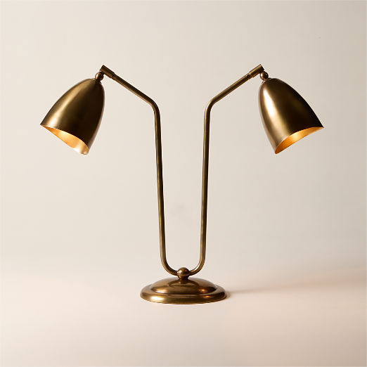 Forna 2-Light Aged Brass Table Lamp