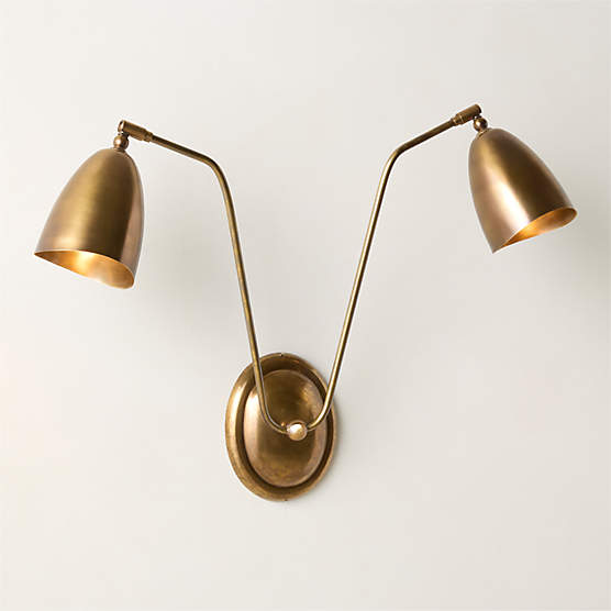 Forna 2-Light Aged Brass Wall Sconce