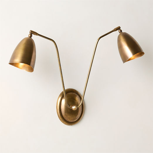 Forna 2-Light Aged Brass Wall Sconce Set of 2