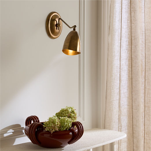 Forna Aged Brass Wall Sconce