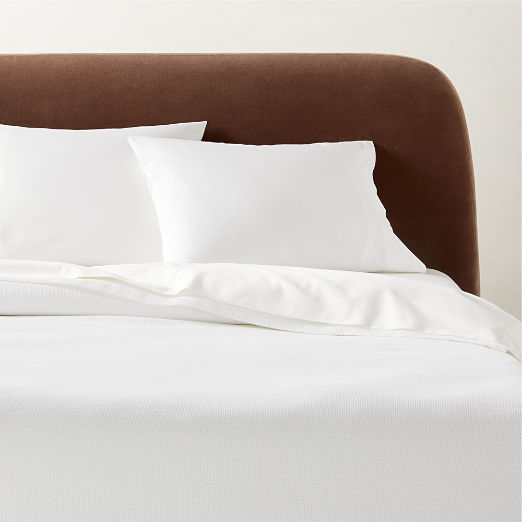 Forra Organic Cotton White Bed Blanket