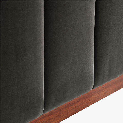 Forte 81" Luca Espresso Sofa with Walnut Base