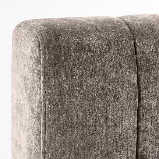 Forte Channeled Grey Velvet Bed