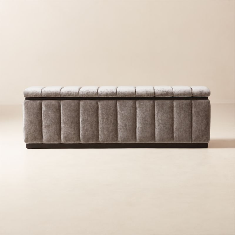 Forte Curious Linen Black Bench - image 2 of 4