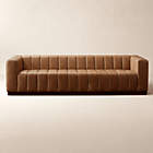 Ambroise 104" Black Leather Sofa