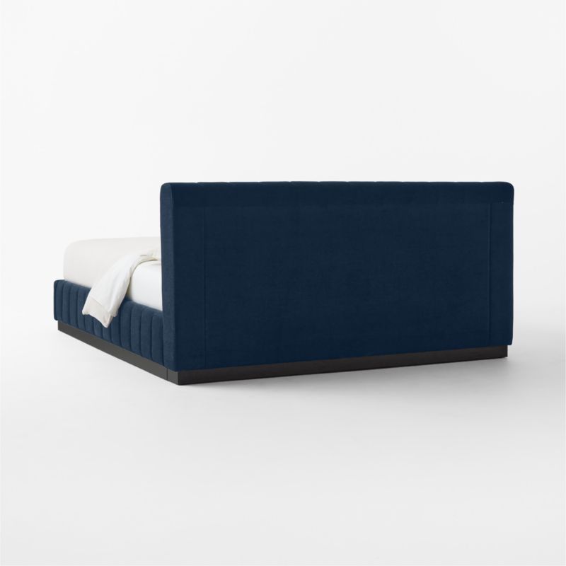 Forte Channel Tufted Navy Blue Upholstered King Bed - image 6 of 9