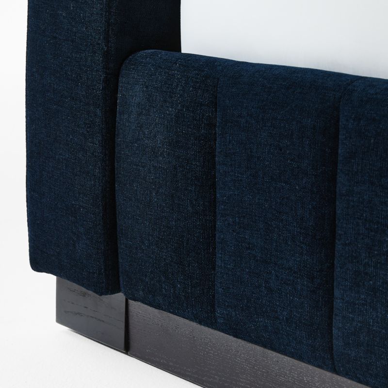 Forte Channel Tufted Navy Blue Upholstered Queen Bed - image 6 of 8