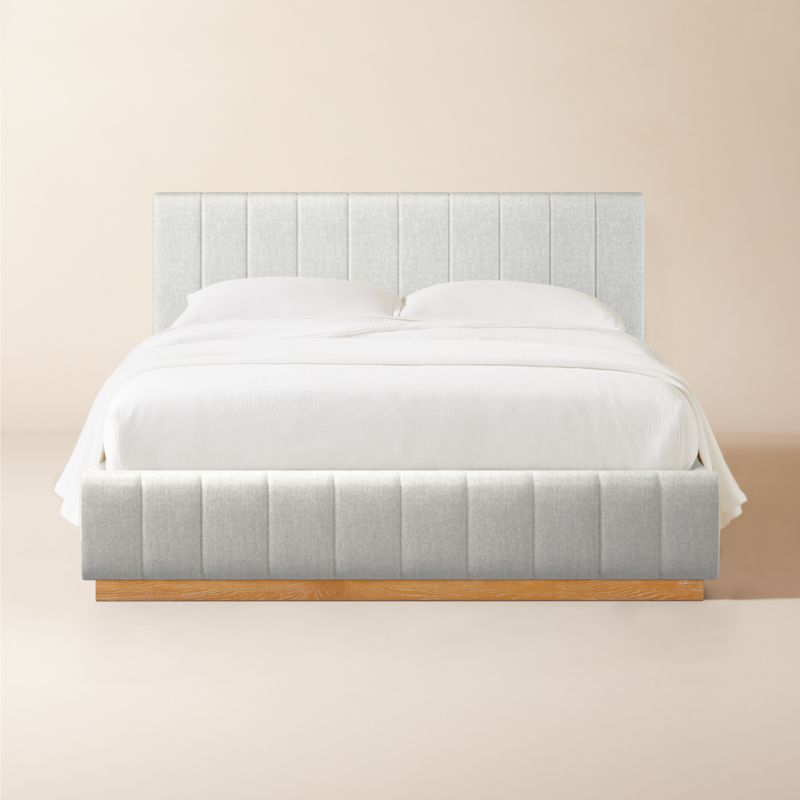 Forte Elliot Dove Natural Base Queen Bed - image 0 of 1