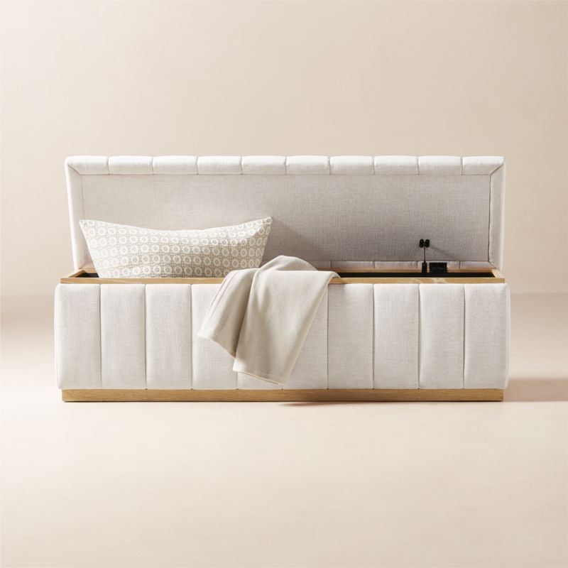 Forte Luca Espresso Natural Bench - image 3 of 4