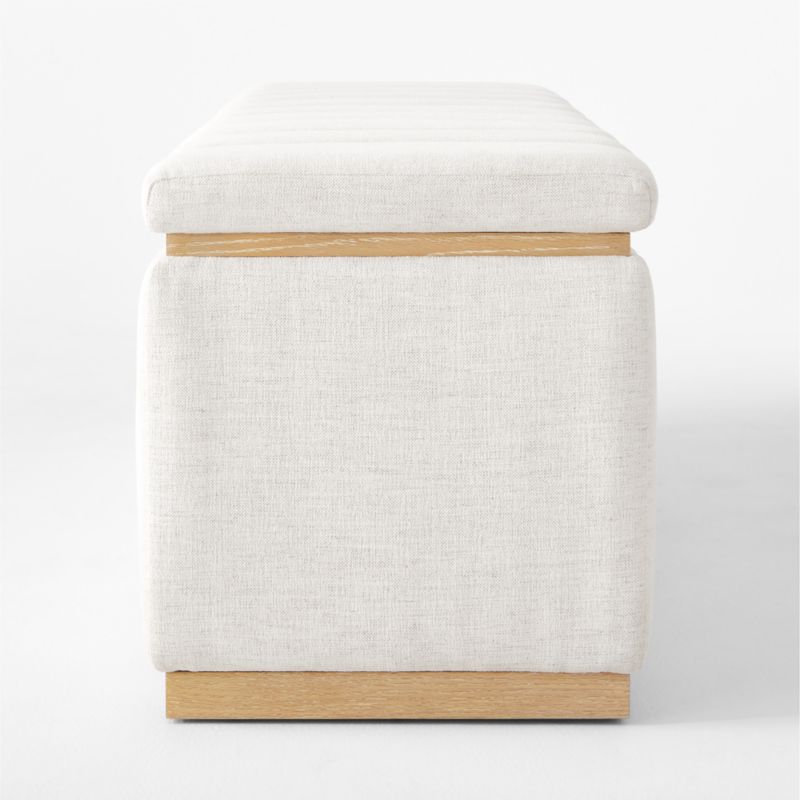 Forte 59" White Performance Fabric Storage Bench - image 6 of 9