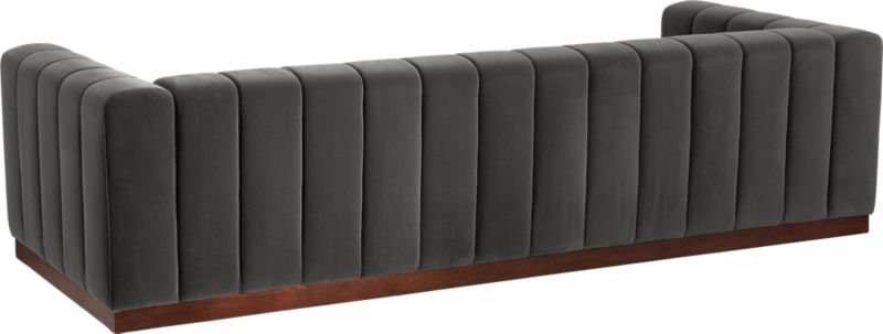 Forte 101" Extra-Large Channeled Sofa with Walnut Base Lisbon Wedgewood - image 7 of 8