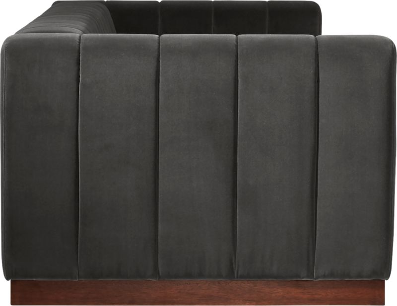 Forte 101" Extra-Large Channeled Sofa with Walnut Base Lisbon Wedgewood - image 6 of 8