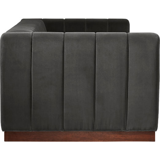 Forte Channeled Extra Large Sofa Hatch Charcoal